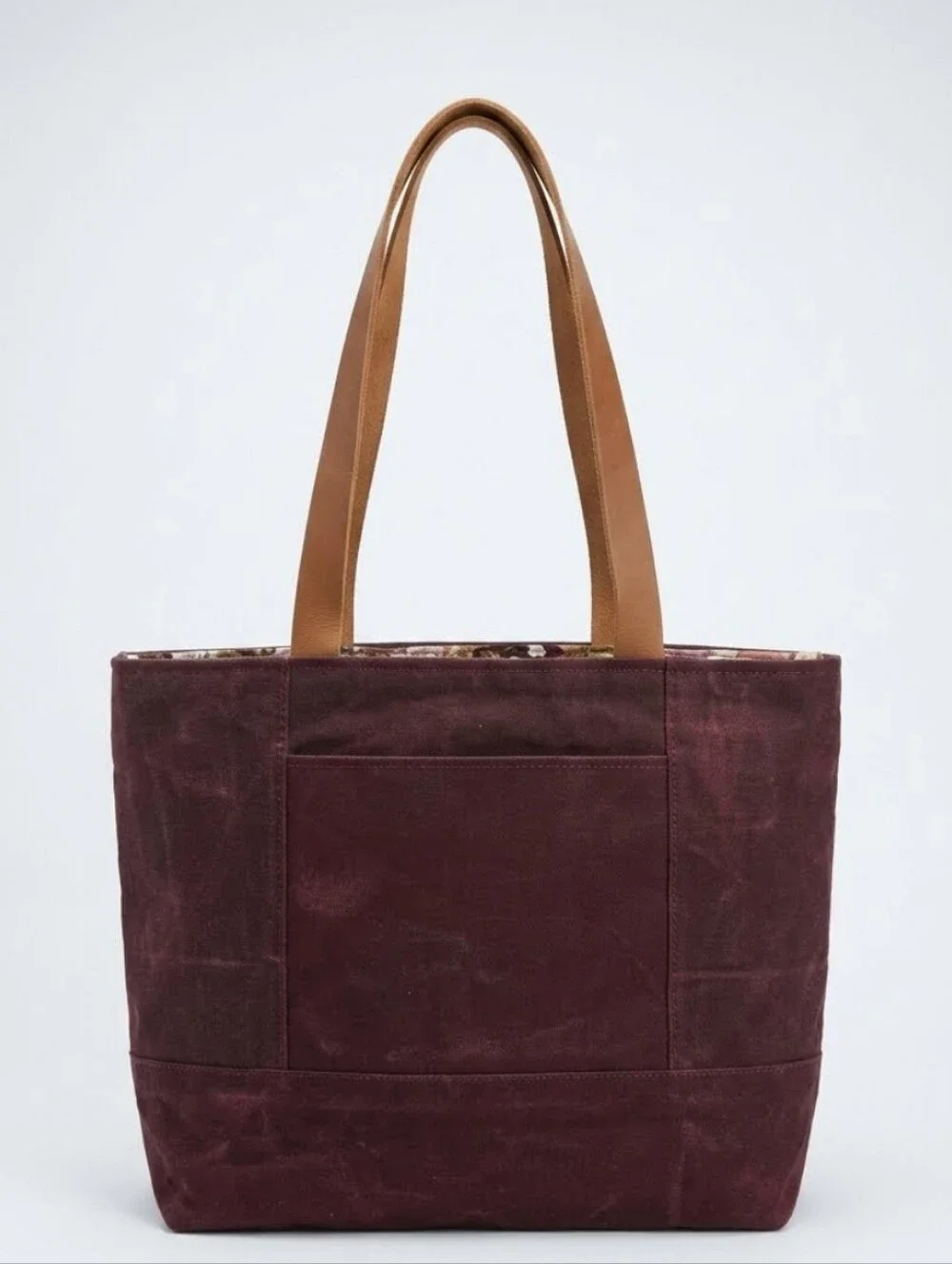 Lisa Maree Norah  burgundy Vide canvas tote bag